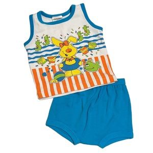 Vintage 90's Bunny Rabbit At Beach Summer 2 Piece Outfit
